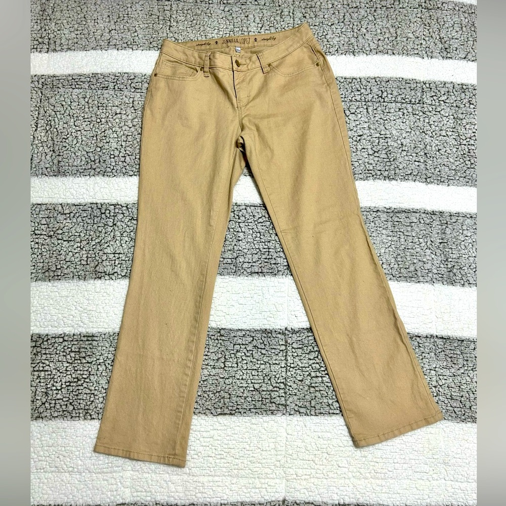 Jennifer Lopez Women’s Straight Leg Tan Denim Jeans Size 8